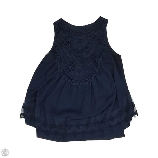 Blouse Sleeveless By Clothes Mentor In Navy, Size: S