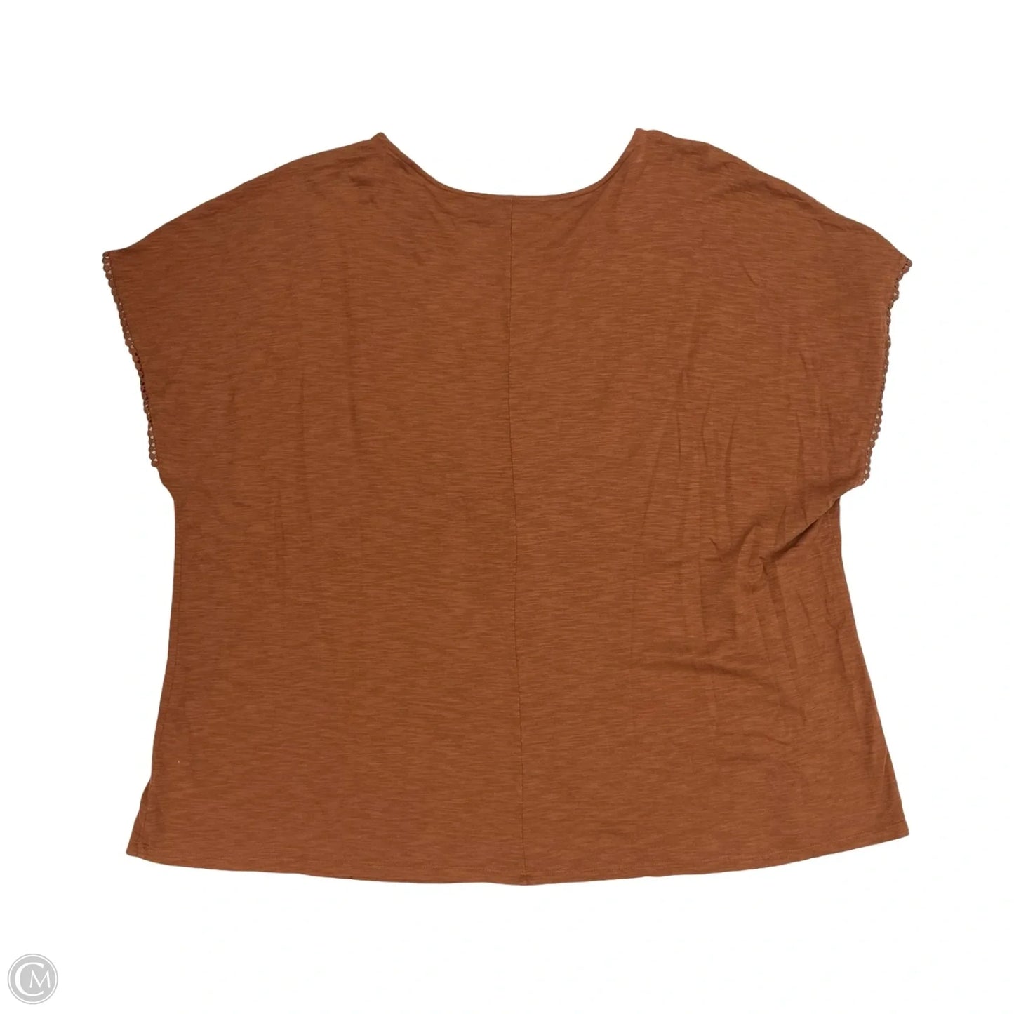 Top Short Sleeve By Lane Bryant In Brown, Size: 3x