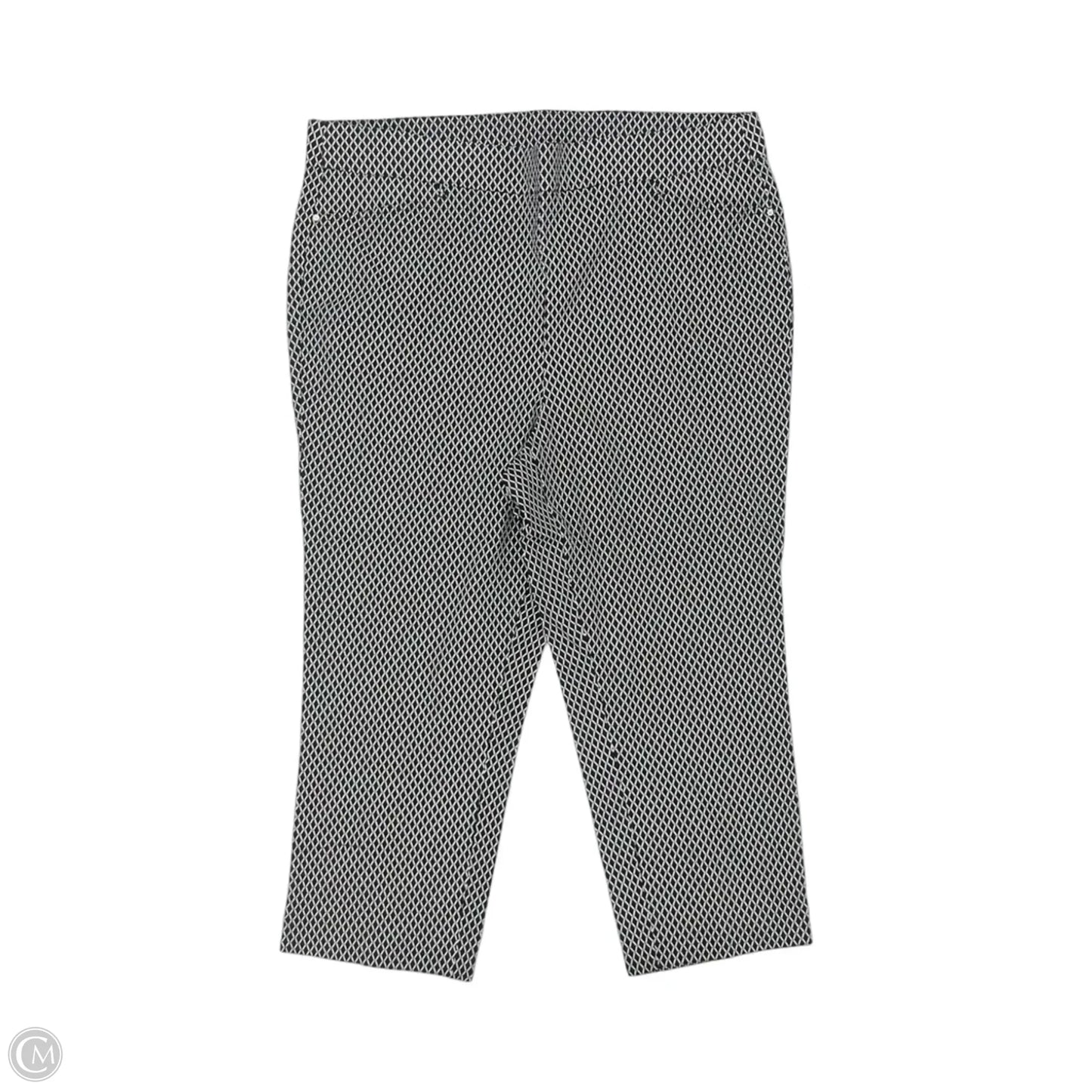 Pants Cropped By Rafaella In Black & White, Size: 18