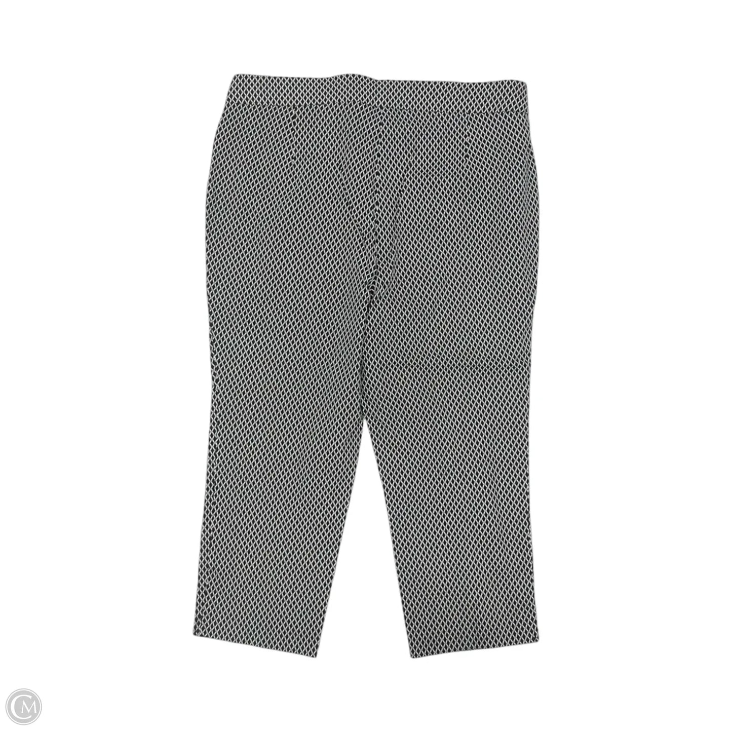Pants Cropped By Rafaella In Black & White, Size: 18