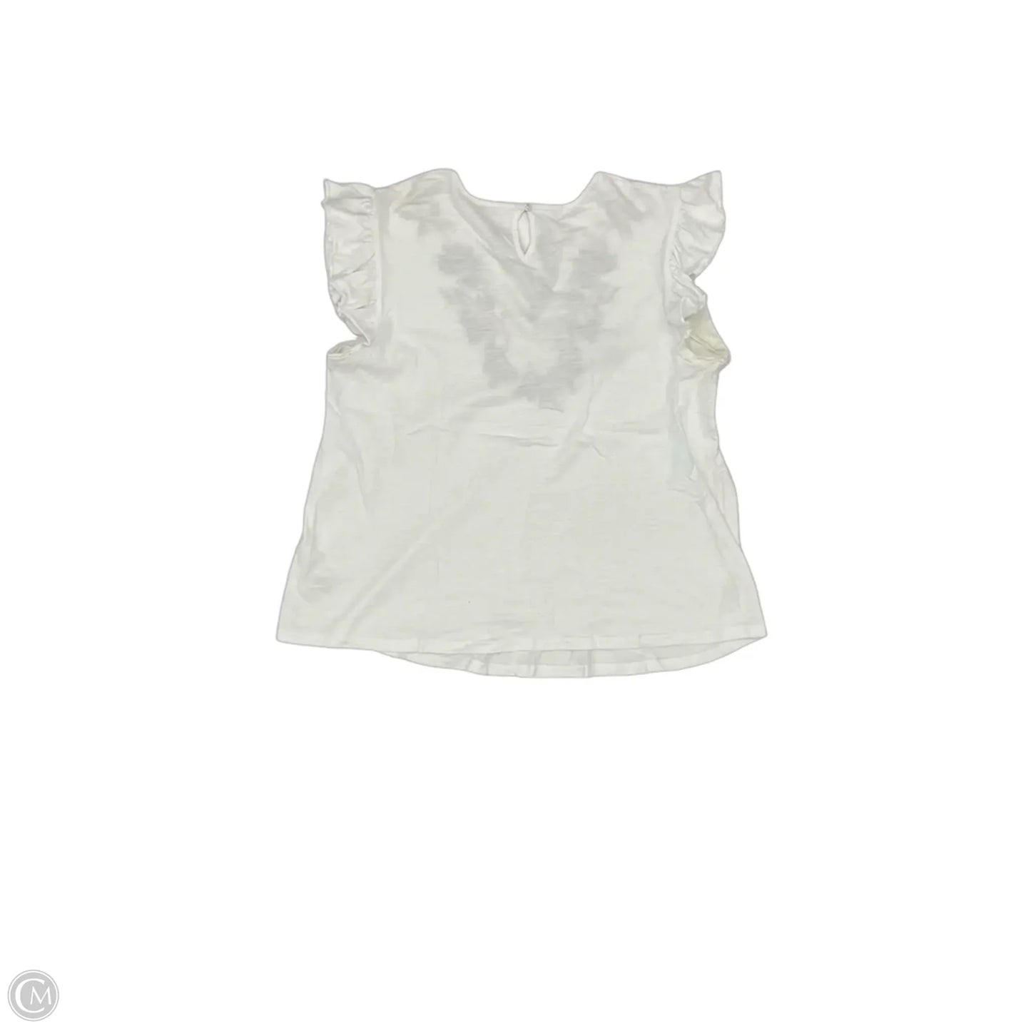 Top Short Sleeve By Clothes Mentor In White, Size: L