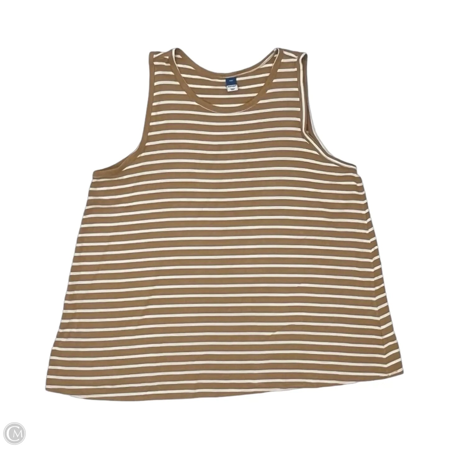 Top Sleeveless By Old Navy In Tan & White, Size: L