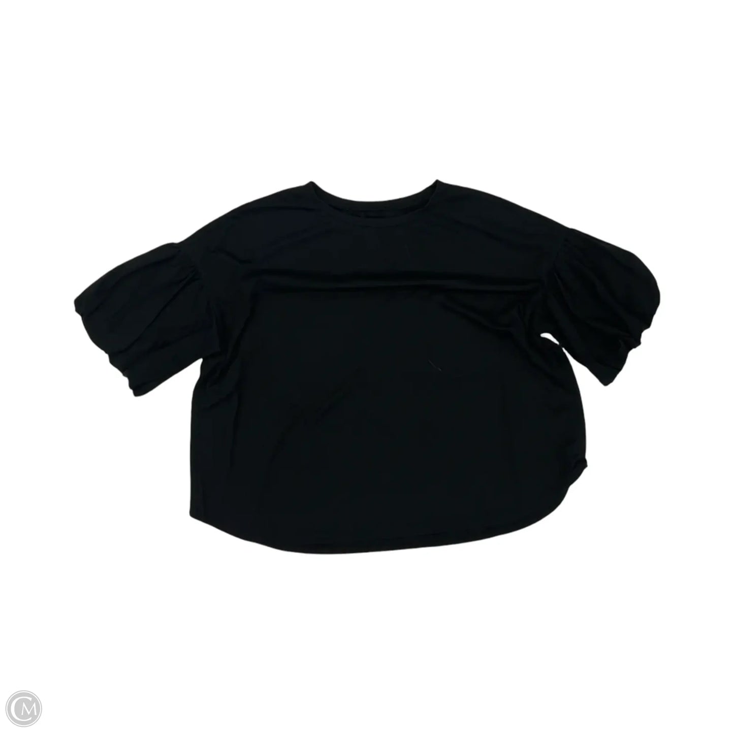 Blouse Short Sleeve By Clothes Mentor In Black, Size: Xl