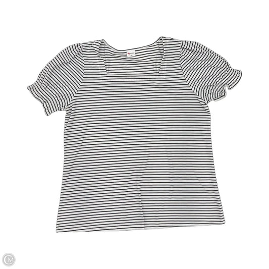 Top Short Sleeve By Clothes Mentor In Black & White, Size: Xl