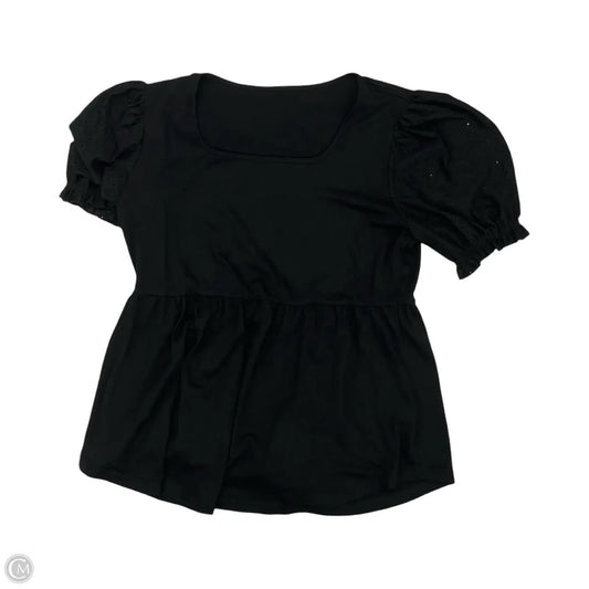 Blouse Short Sleeve By Cmf In Black, Size: Xl