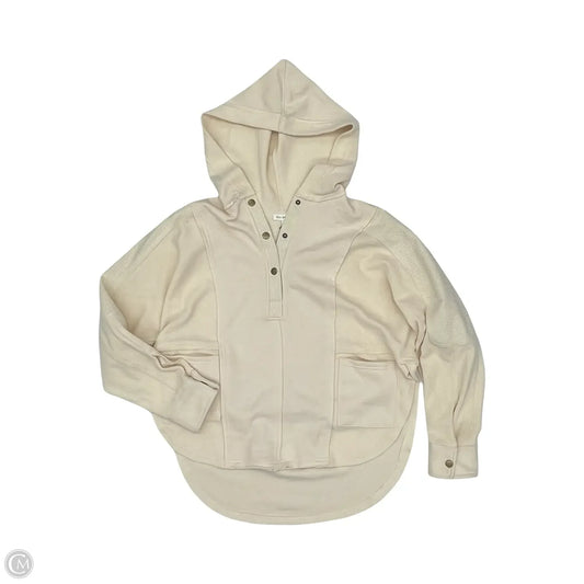 Sweatshirt Hoodie By Blu Pepper In Cream, Size: S