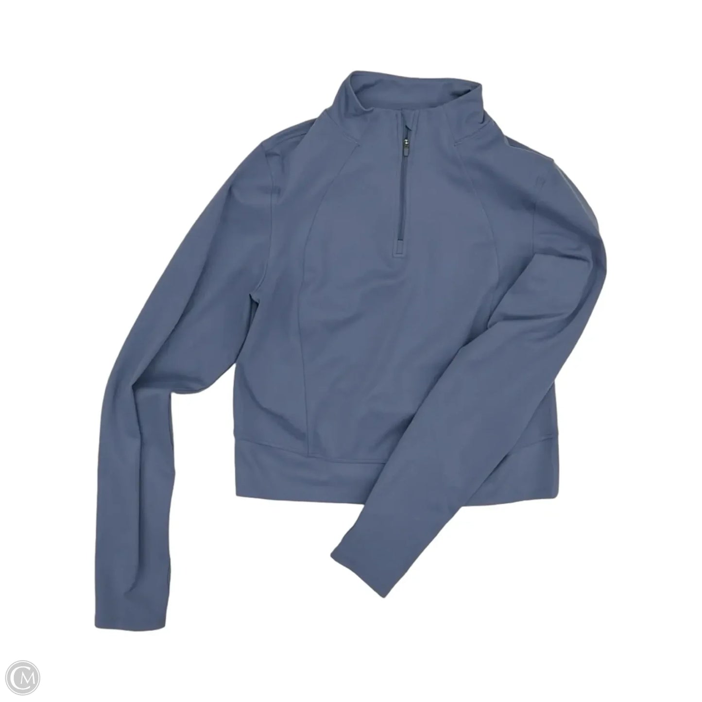Athletic Top Long Sleeve Collar By Under Armour In Blue, Size: Xl