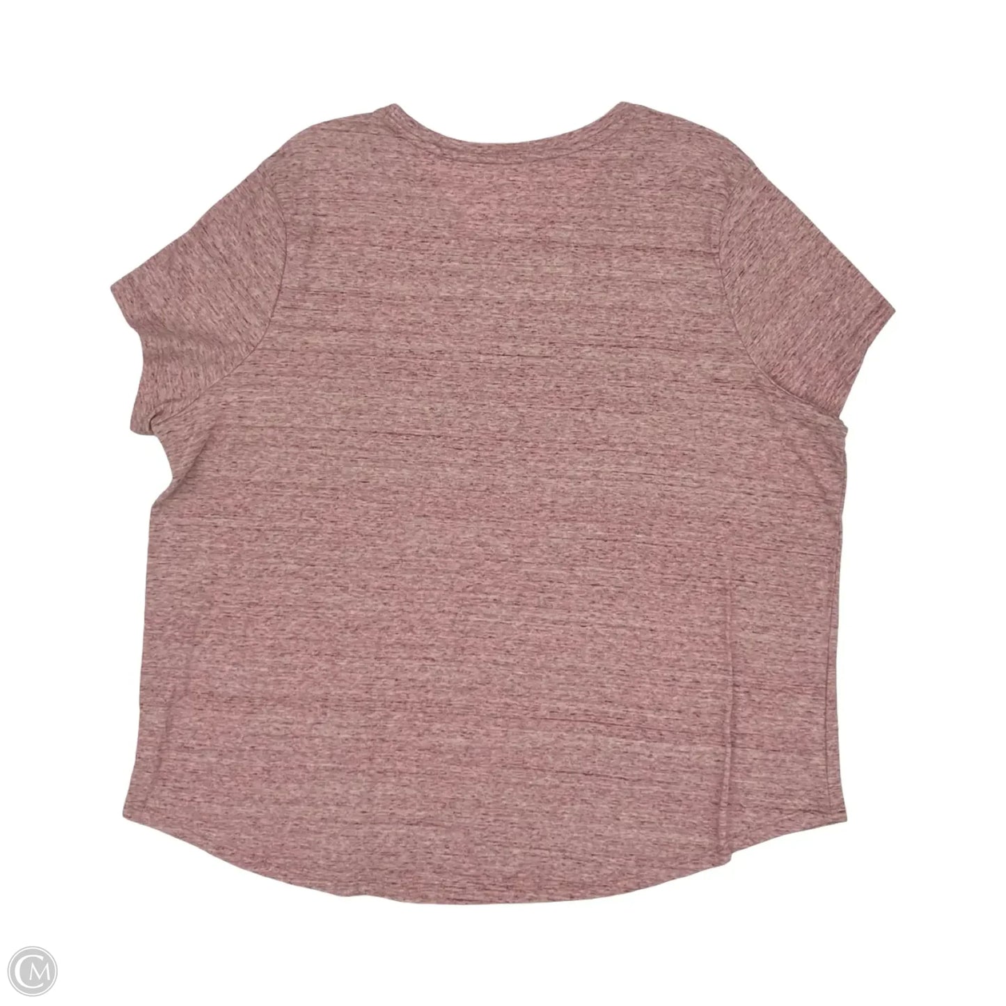 Top Short Sleeve By Falls Creek In Maroon, Size: 2x