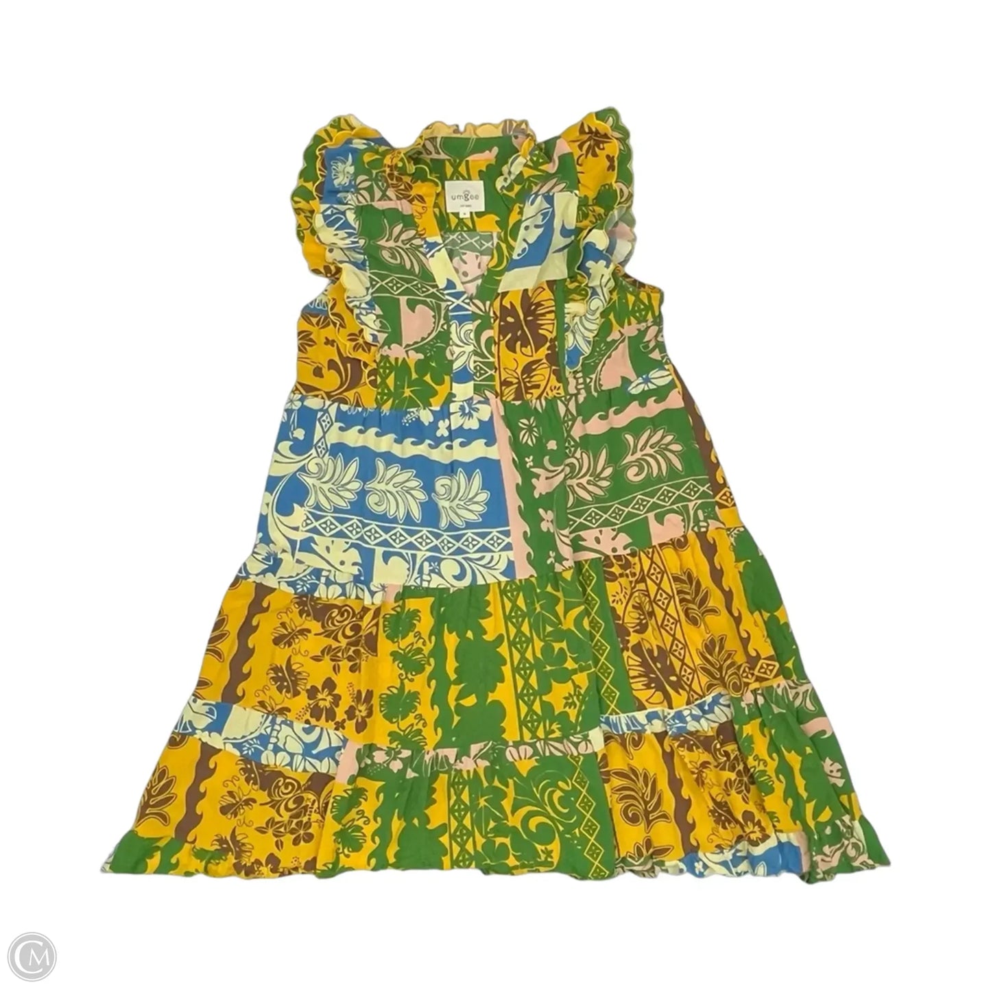 Dress Party Long By Umgee In Green & Yellow, Size: S