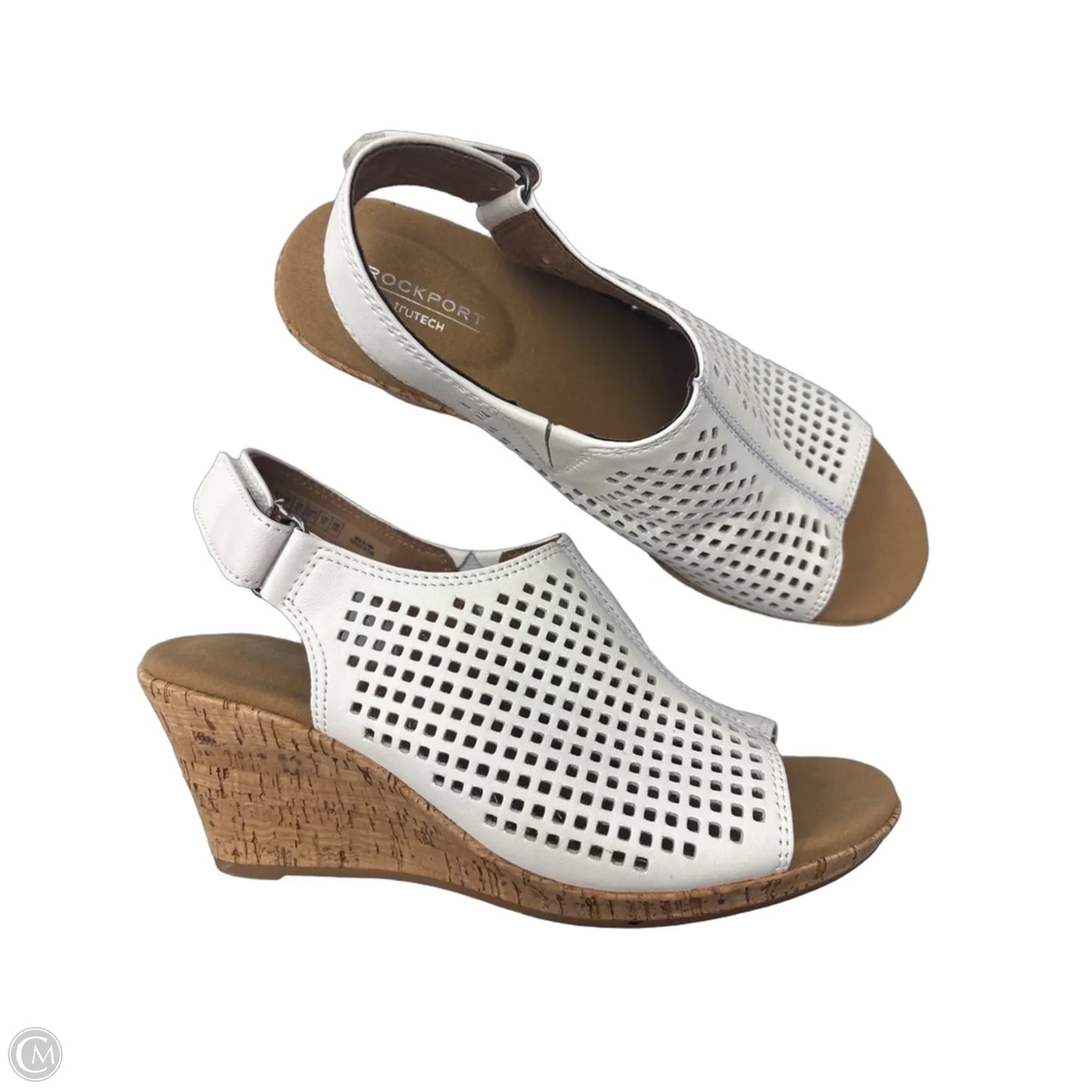 Sandals Heels Wedge By Rockport In White, Size: 7