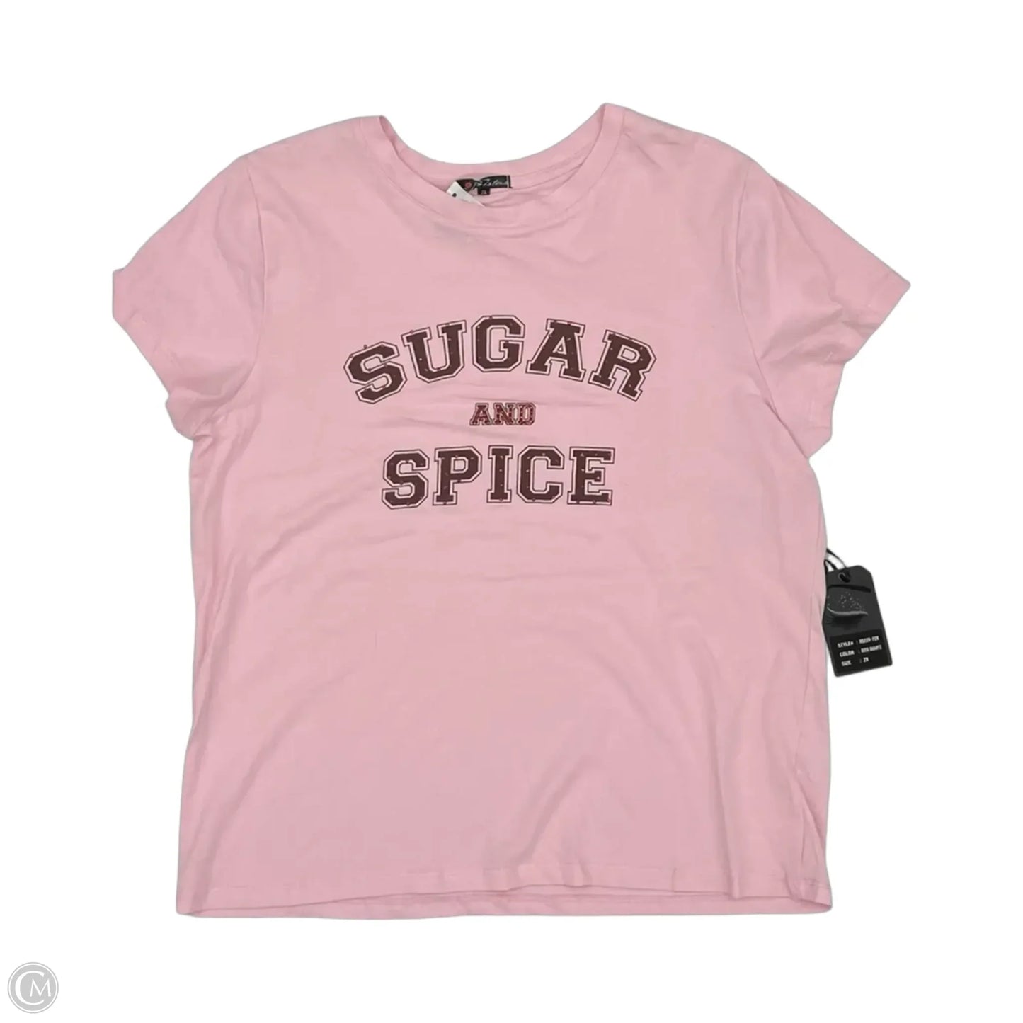 Top Short Sleeve By Clothes Mentor In Pink, Size: 2x