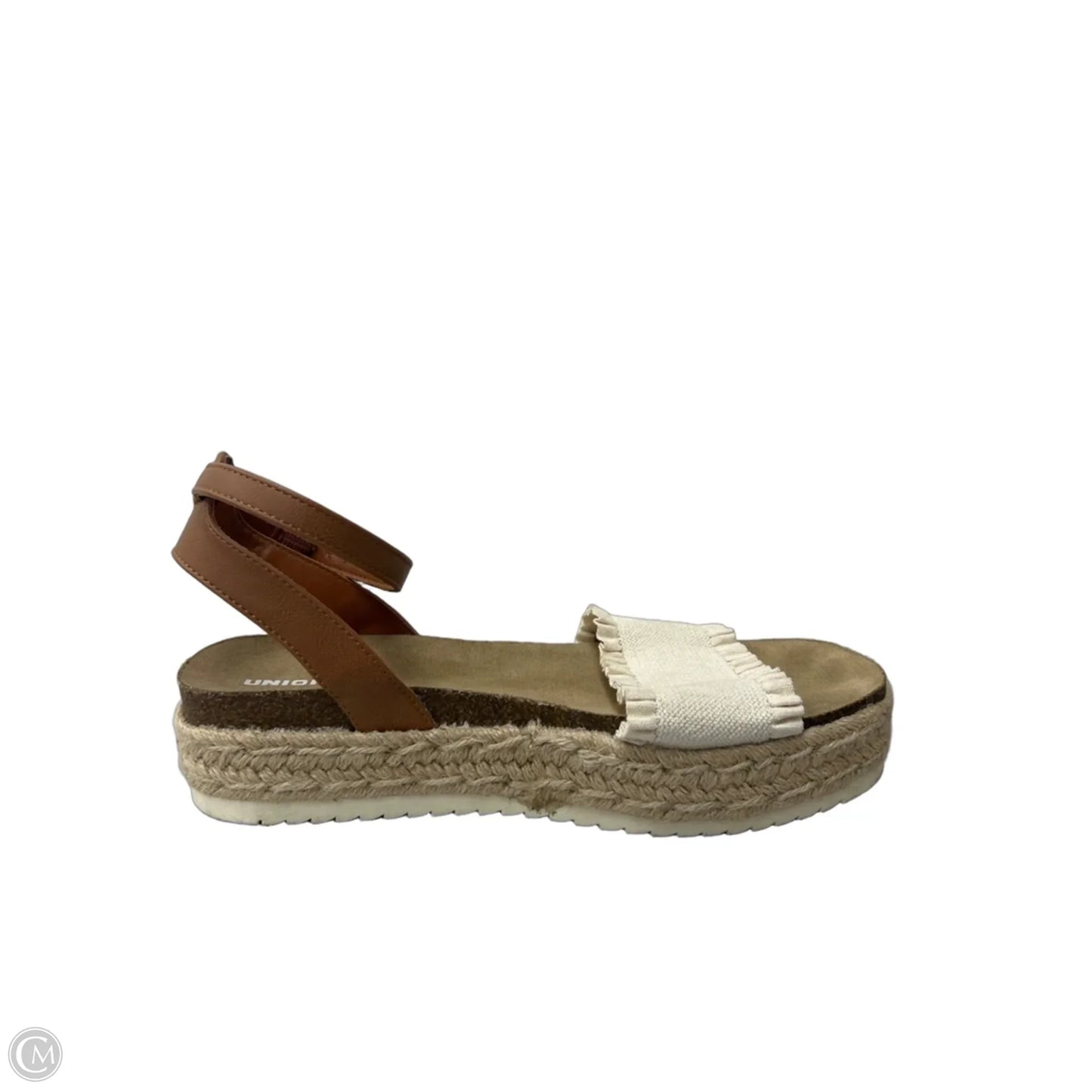 Sandals Heels Platform By Union Bay In Cream, Size: 8
