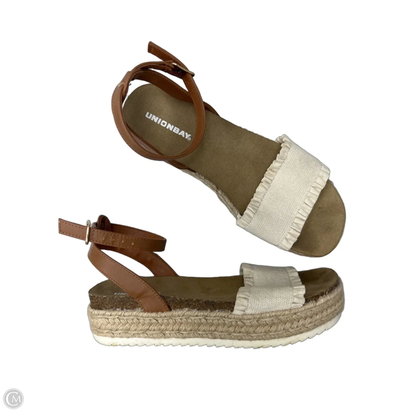 Sandals Heels Platform By Union Bay In Cream, Size: 8