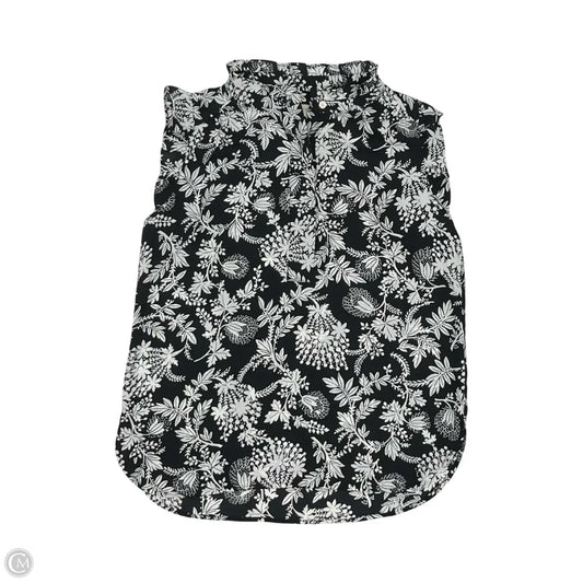 Blouse Short Sleeve By Loft In Black & White, Size: Xs