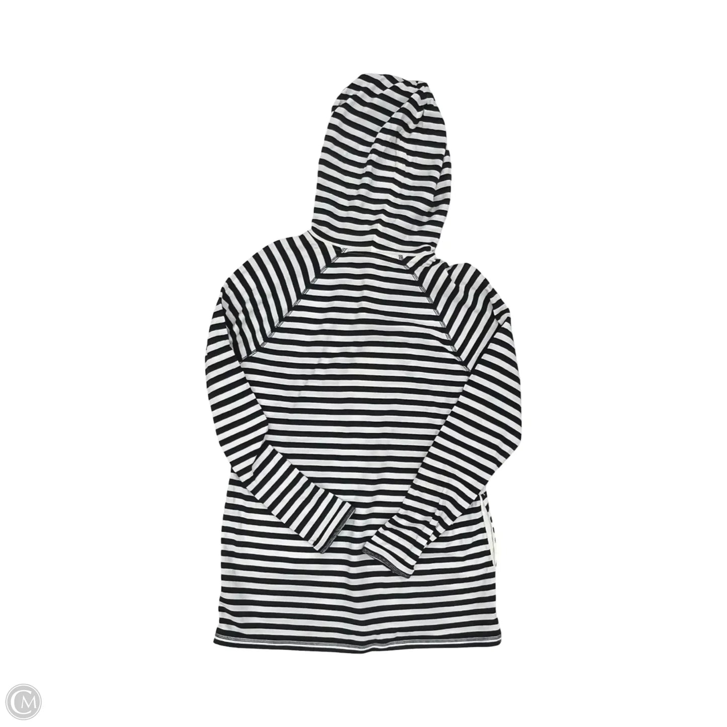 Sweatshirt Hoodie By Clothes Mentor In Blue & White, Size: M