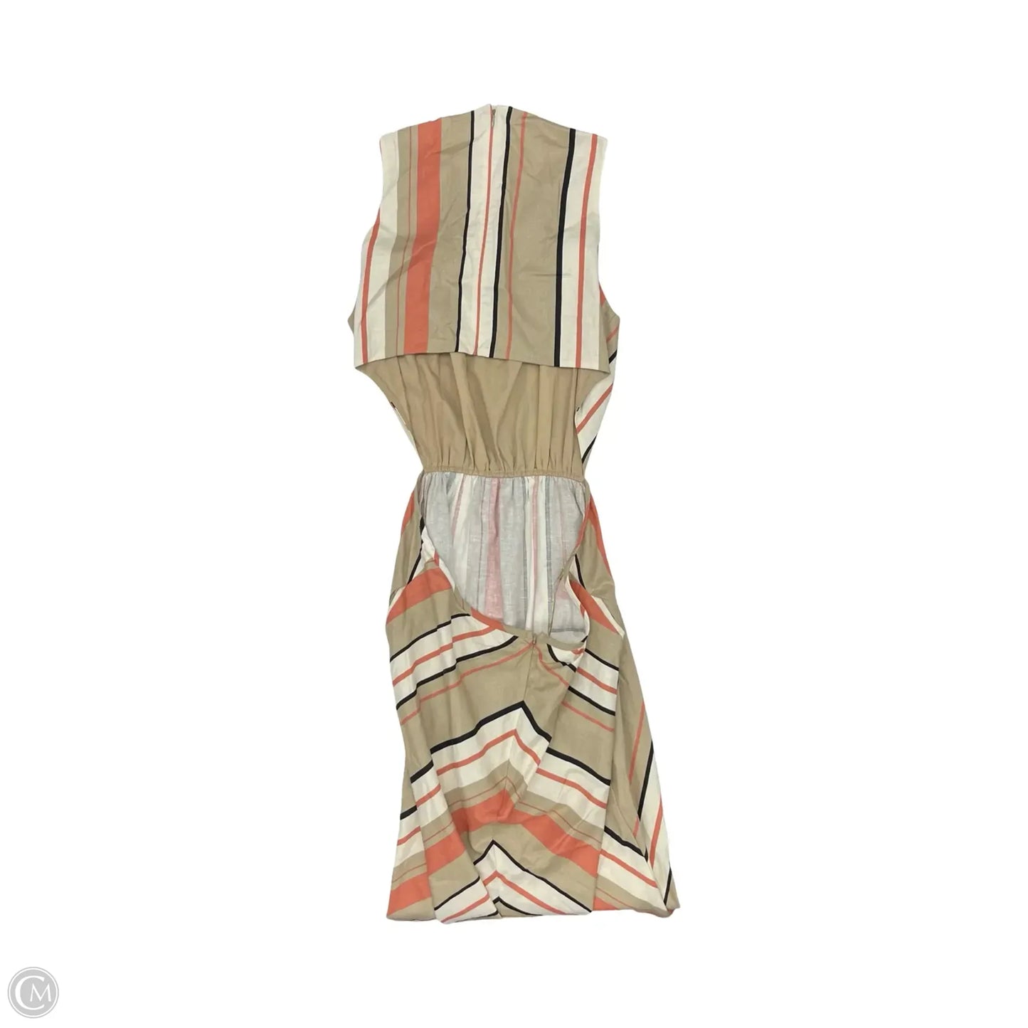 Dress Party Long By Banana Republic In Cream & Tan, Size: 18