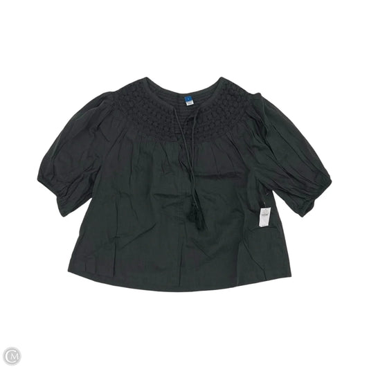 Blouse Short Sleeve By Old Navy In Grey, Size: L