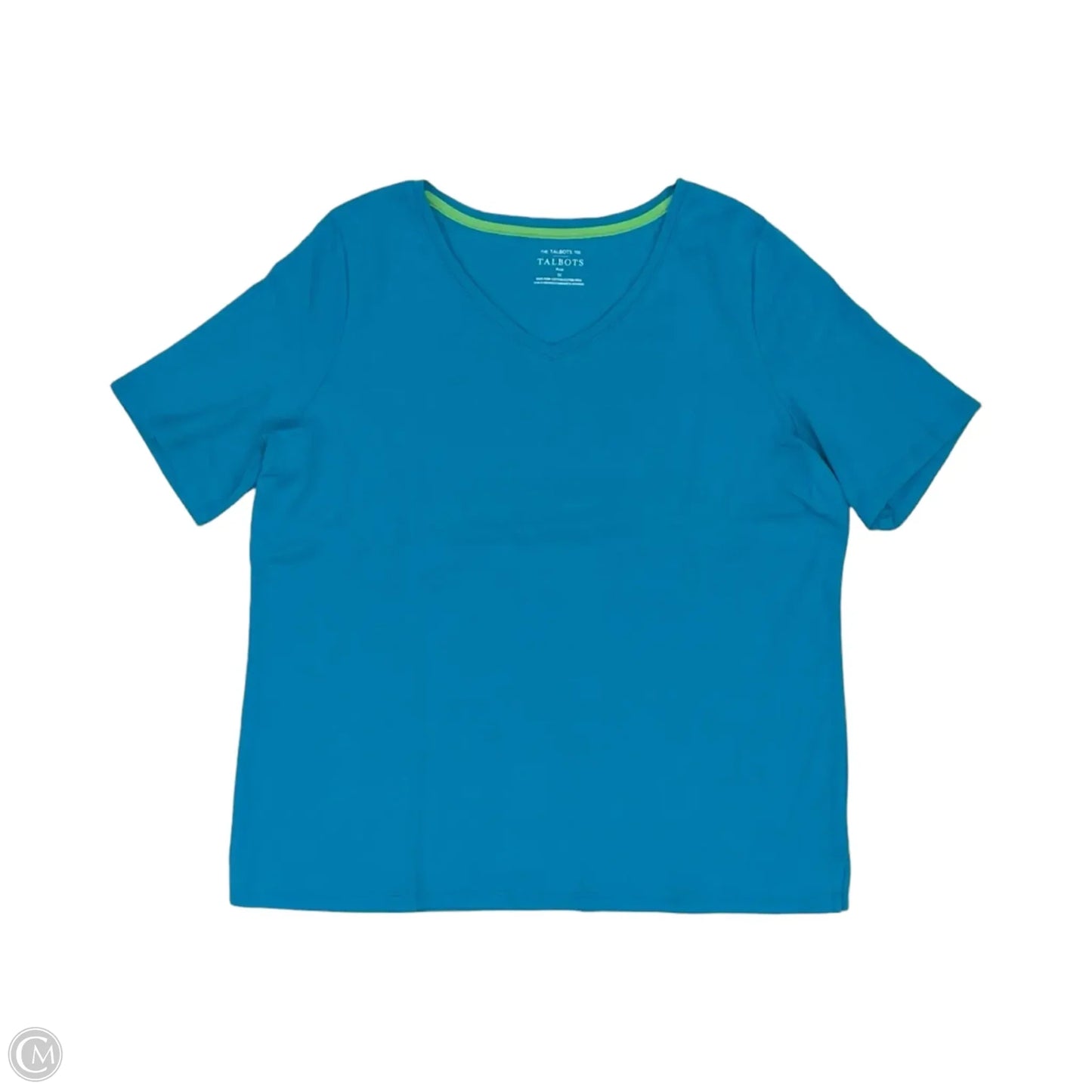 Top Short Sleeve By Talbots In Blue, Size: 1x