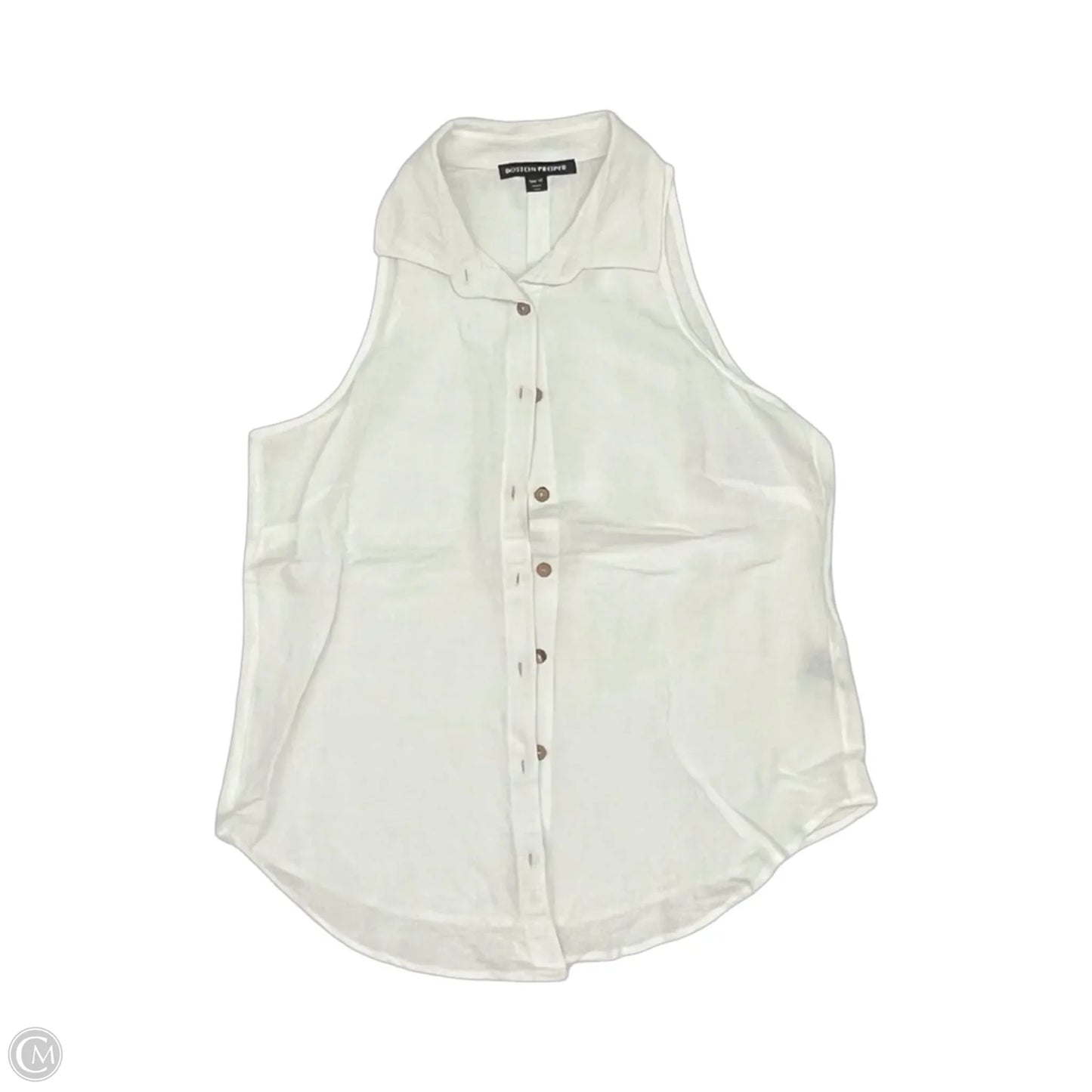 Blouse Sleeveless By Boston Proper In White, Size: Xs