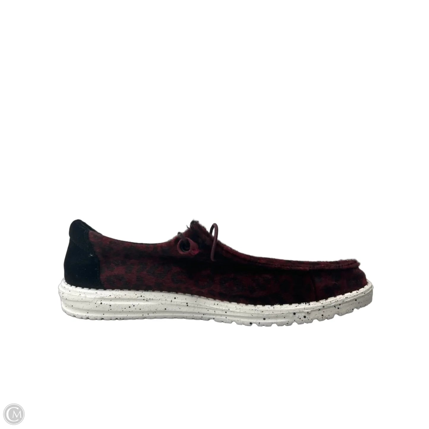 Shoes Sneakers By Hey Dude In Black & Red, Size: 10