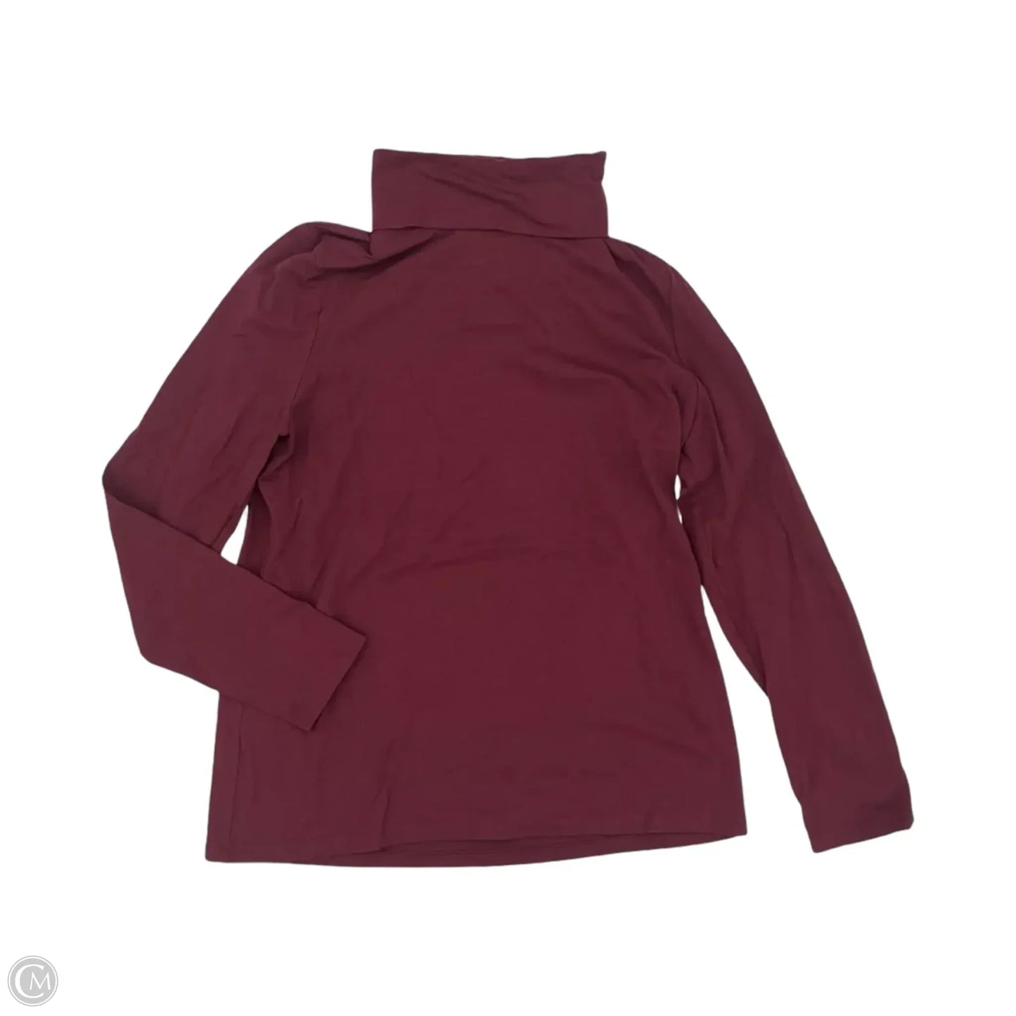 Top Long Sleeve By Talbots In Maroon, Size: Lp