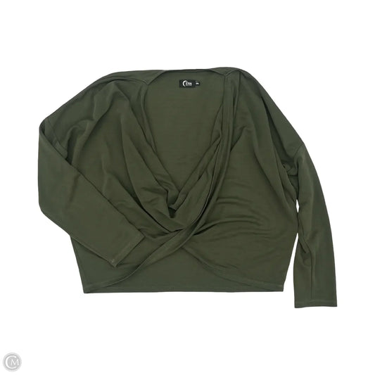 Athletic Top Long Sleeve Collar By Zyia In Green, Size: 3x