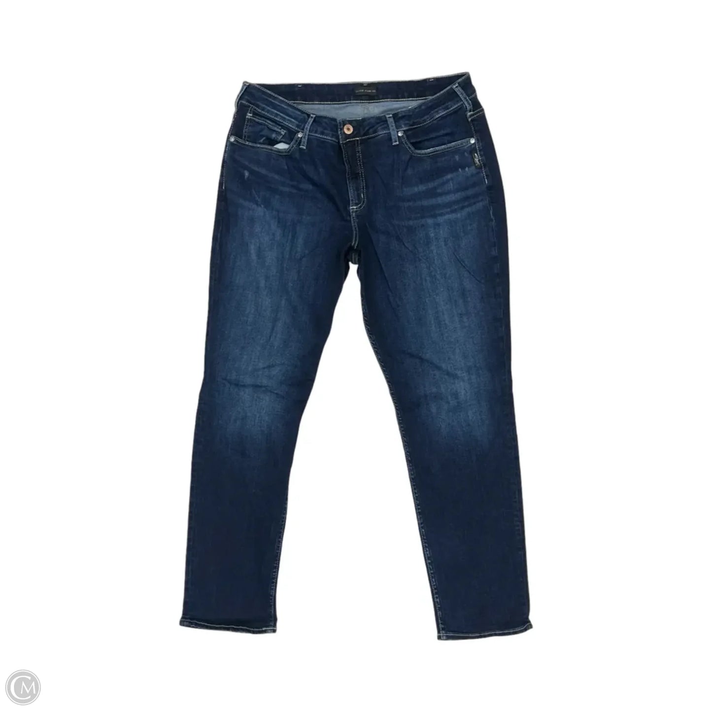 Jeans Straight By Silver In Blue Denim, Size: 18