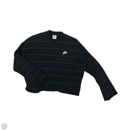 Athletic Top Long Sleeve Crewneck By Nike Apparel In Black, Size: L