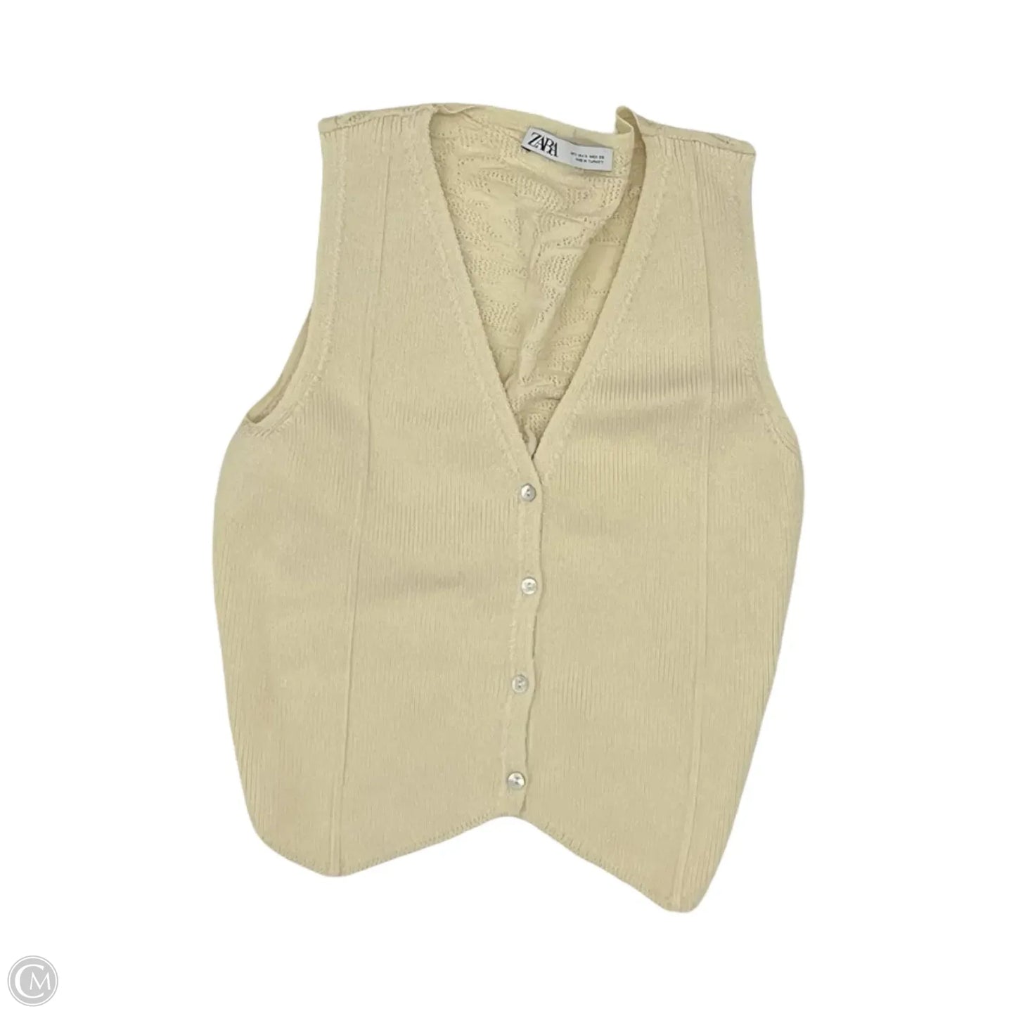 Vest Sweater By Zara In Cream, Size: S