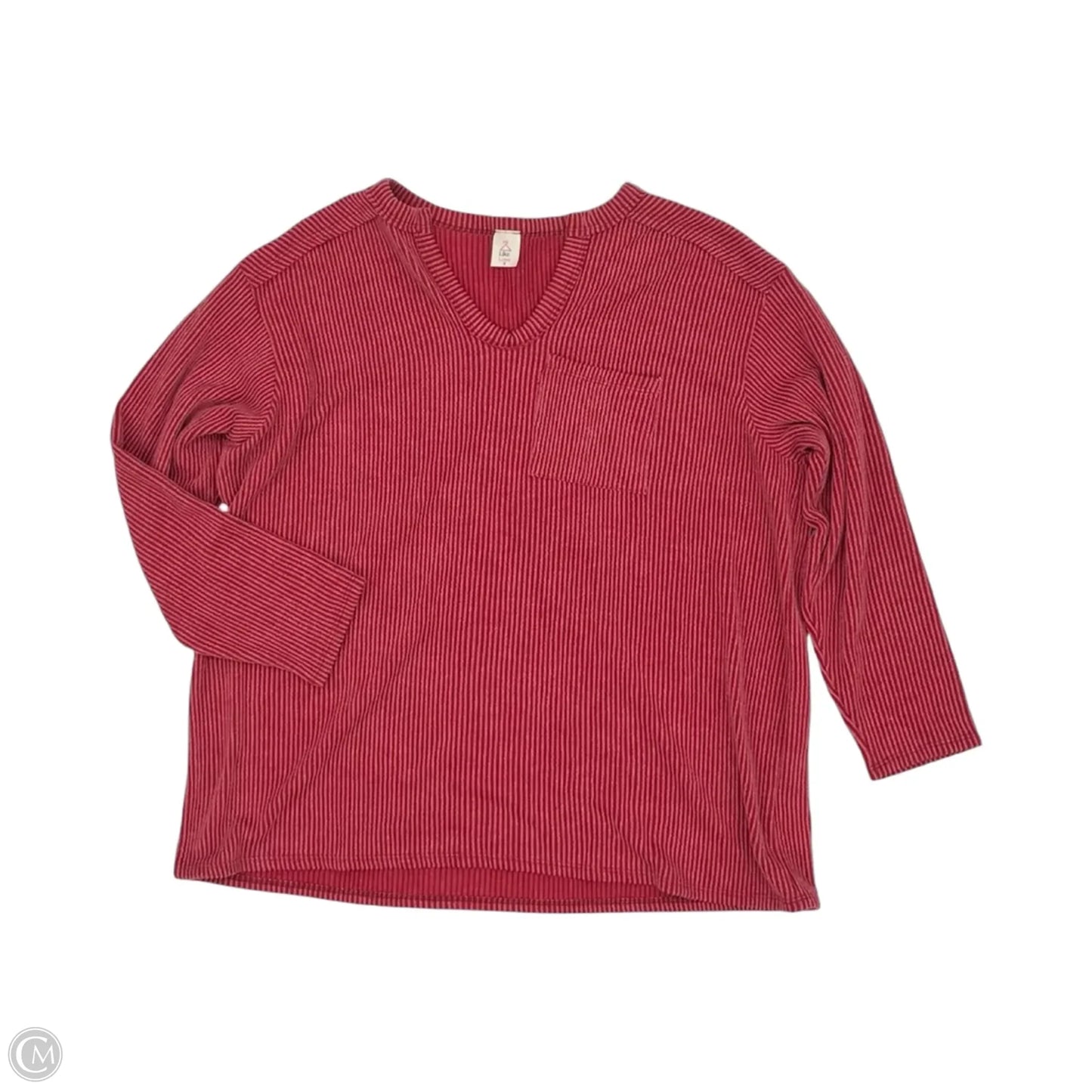 Top Long Sleeve By Like Love In Red, Size: S