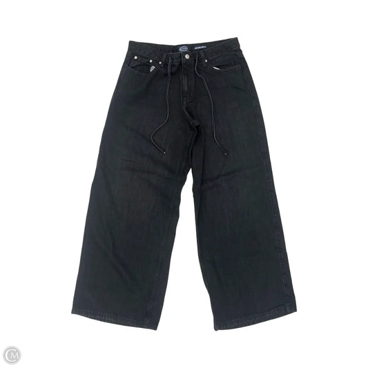 Jeans Wide Leg By Scoop In Black Denim, Size: 10