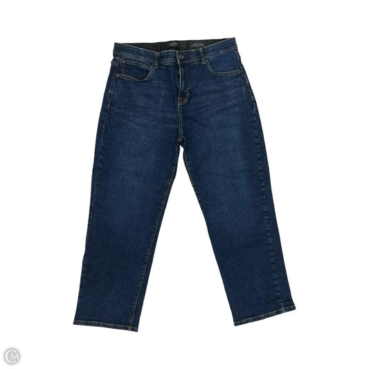 Jeans Straight By Curve Appeal In Blue Denim, Size: 14