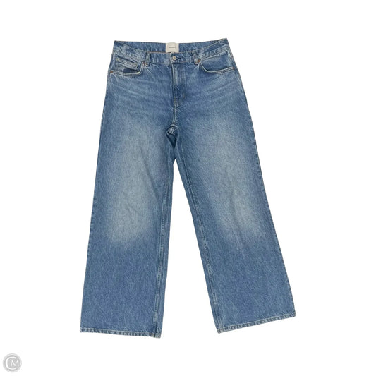 Jeans Wide Leg By Reformation In Blue Denim, Size: 8
