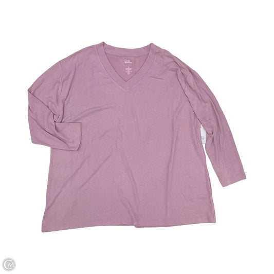 Top Long Sleeve By Croft And Barrow In Pink, Size: 3x