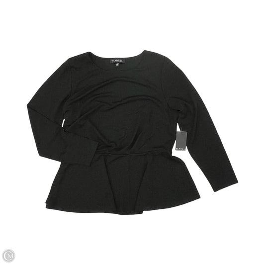 Blouse Long Sleeve By Eloquii In Black, Size: Xl
