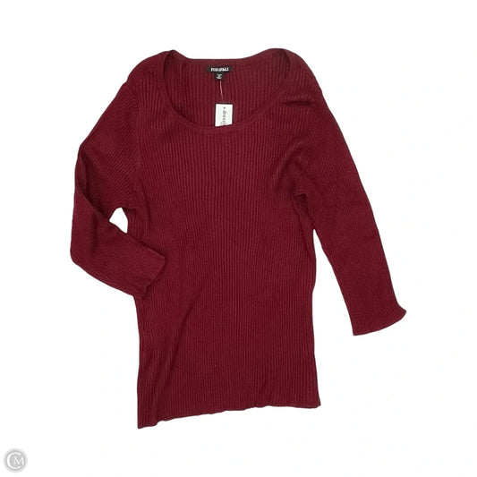 Sweater By Roz And Ali In Maroon, Size: 3x