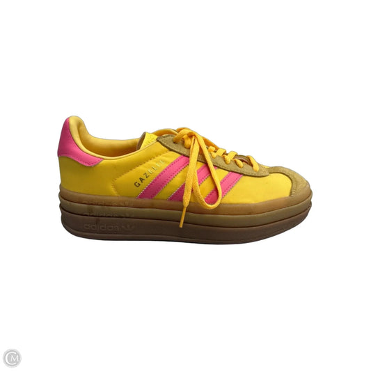 Shoes Sneakers By Adidas In Pink & Yellow, Size: 7.5