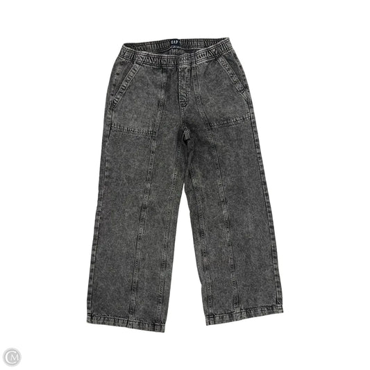 Jeans Wide Leg By Gap In Black Denim, Size: M