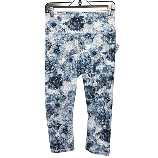 Athletic Capris By Fabletics In Blue & White, Size:M