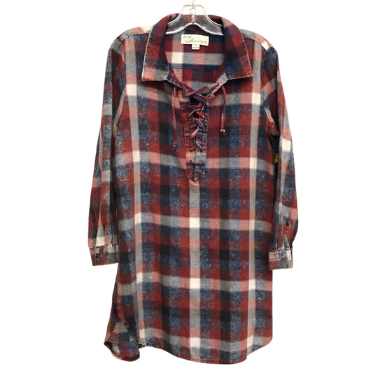 Dress Casual Short By Vintage Havana In Plaid Pattern, Size:S