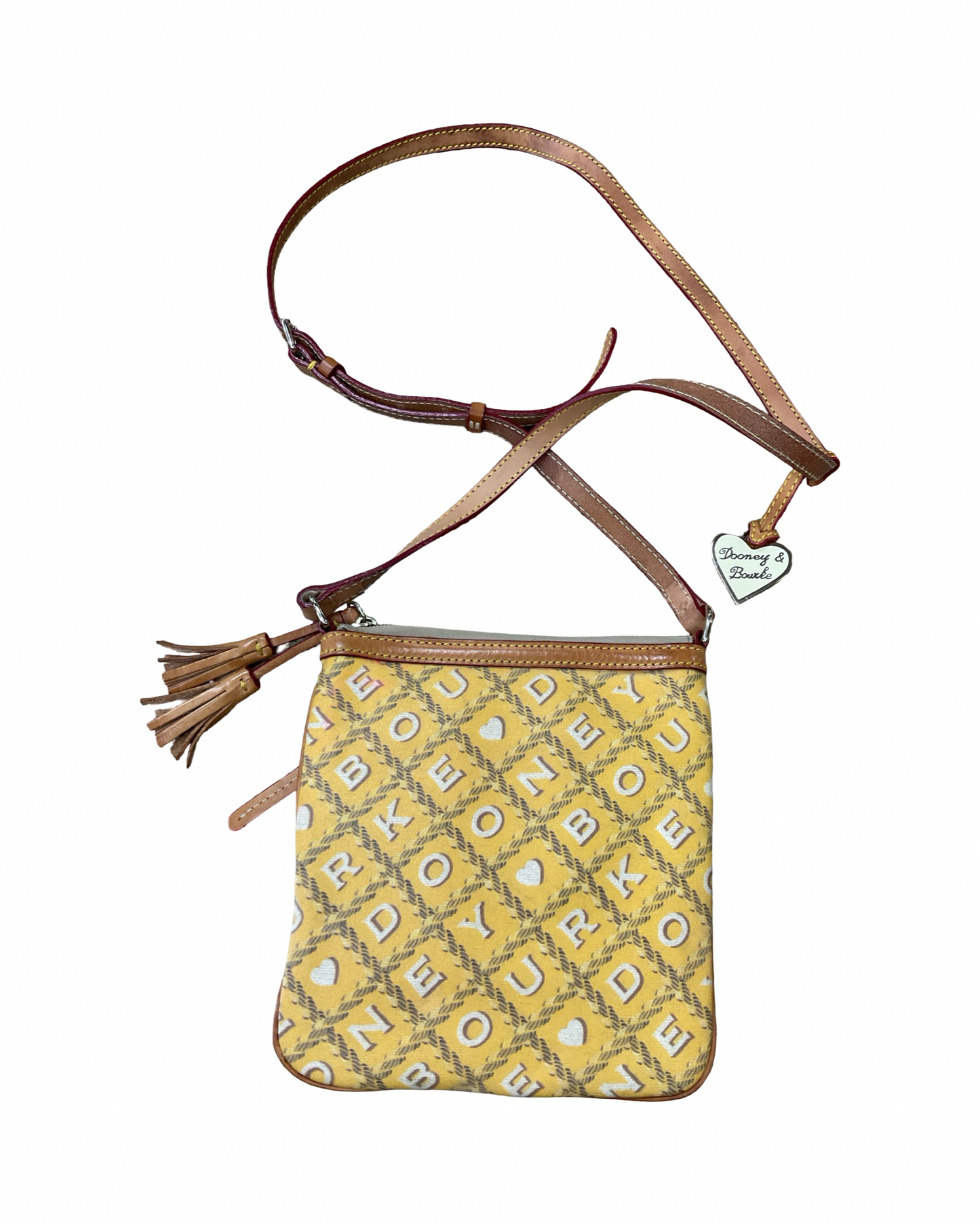 Crossbody Designer By Dooney And Bourke In Yellow, Size:Small