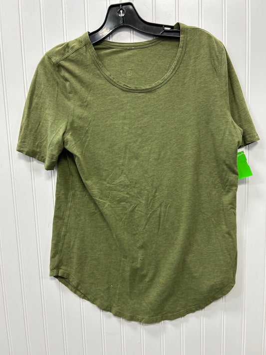 Athletic Top Ss By Lululemon In Green, Size:10