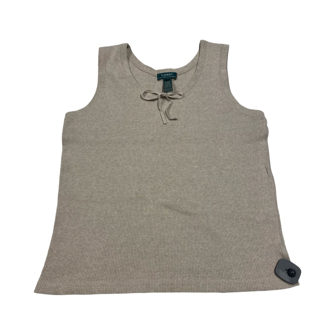 Top Sleeveless By Lauren By Ralph Lauren In Taupe, Size:1X