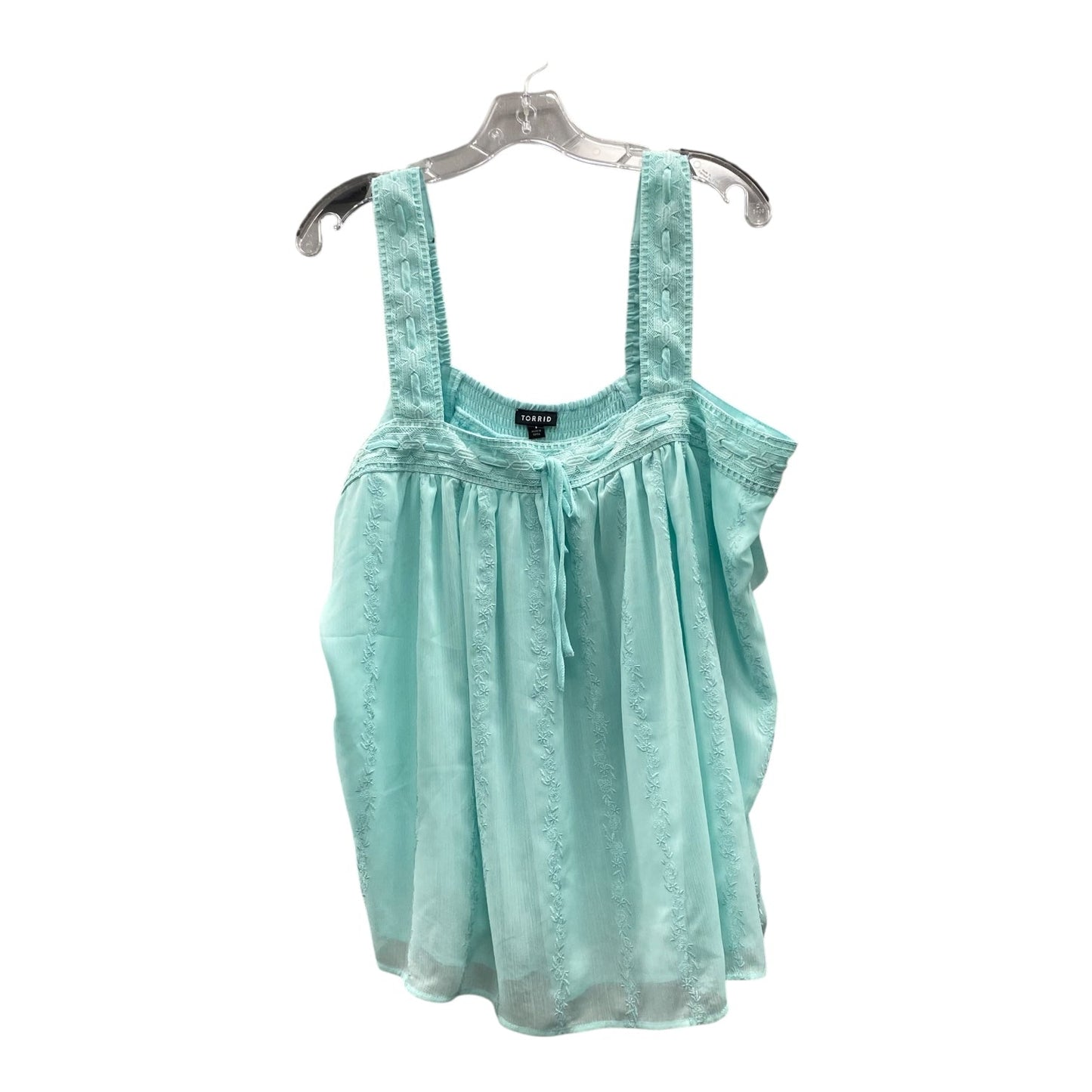 Top Sleeveless By Torrid In Aqua, Size:1X