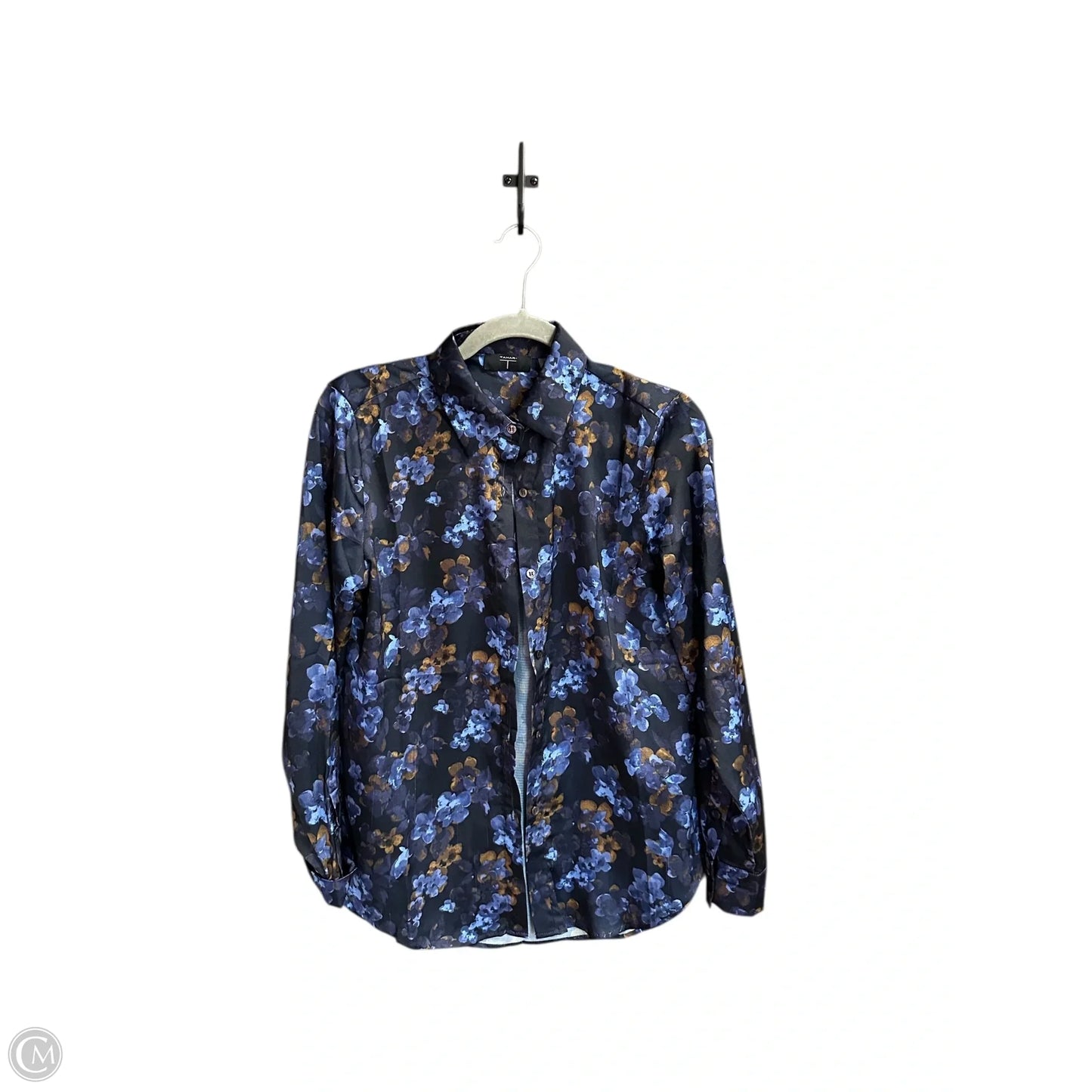 Top Long Sleeve By Tahari In Floral Print, Size: S