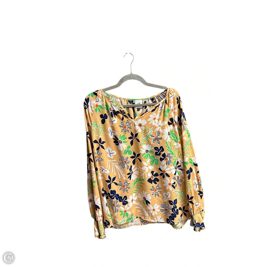 Top Long Sleeve By Cabi In Peach, Size: S