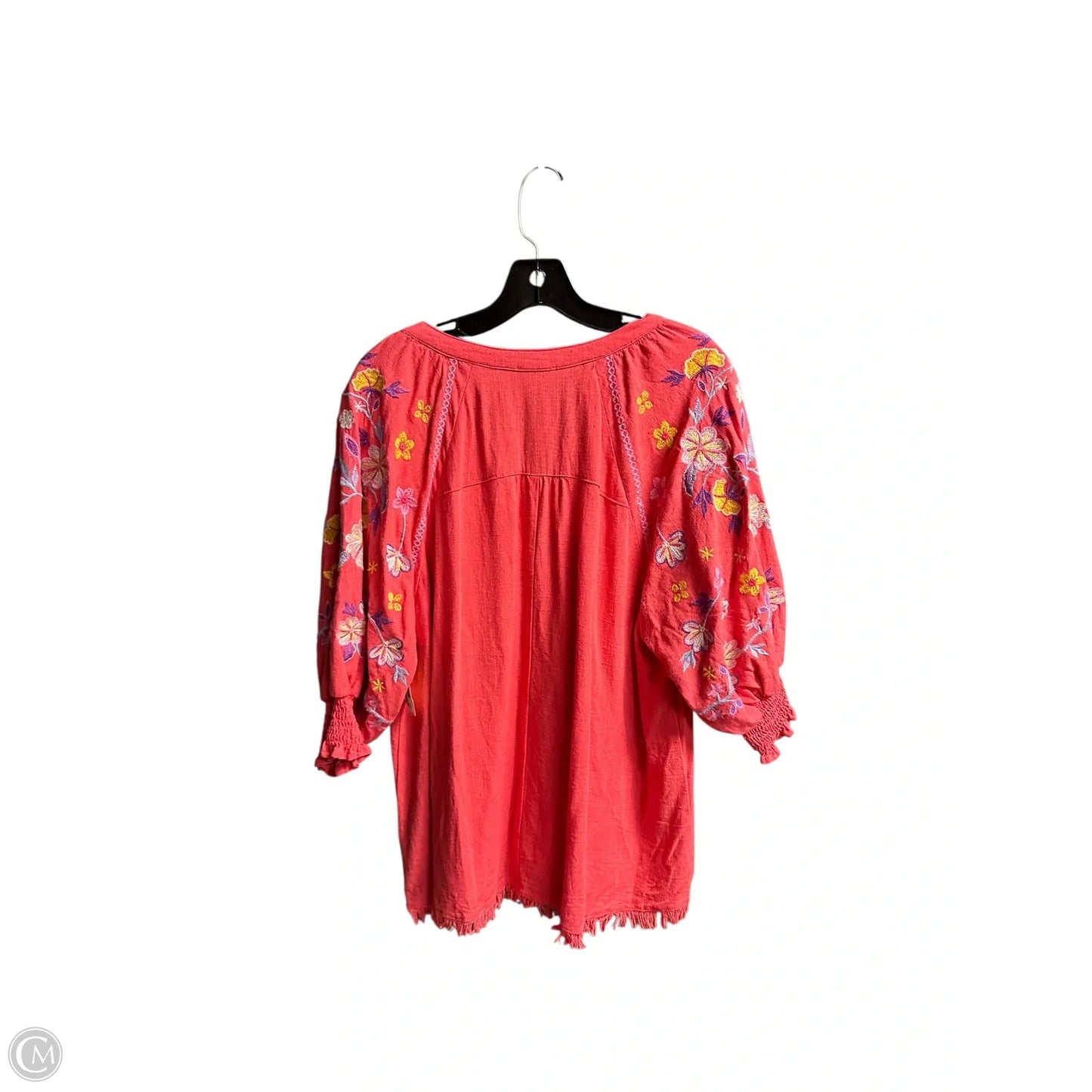 Top 3/4 Sleeve By Umgee In Coral, Size: S