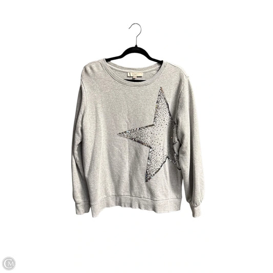 Top Long Sleeve By Loft In Grey, Size: L