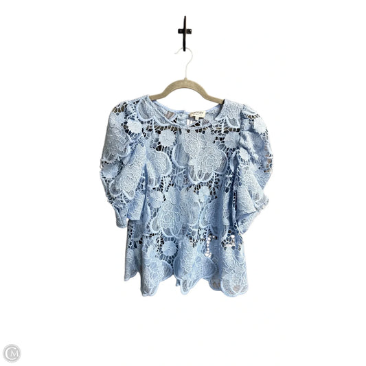 Blouse Short Sleeve By Crosby In Blue, Size: S