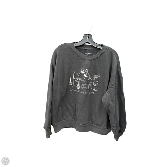Sweatshirt Crewneck By Z Supply In Black, Size: M